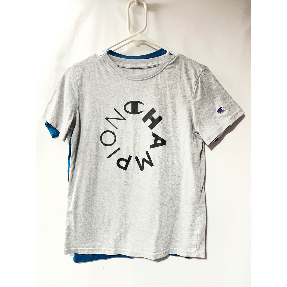 Boys T-Shirt Bundle Abercrombie Nike Champion Blue Gray Charcoal Size L 12-14 - Picture 6 of 8